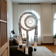 Faux fur and feather Dreamcatcher