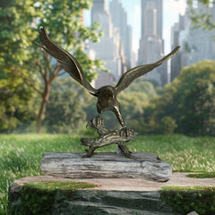 Vintage Brass Eagle Statue